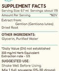 Gentian B120 (2pcs) Alcohol-Free Herbal Extract Tincture, Concentrated Liquid Drops Natural Gentian (Gentiana Lutea) Dried Root (2x4 fl oz)