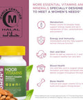 Noor Vitamins Halal Womens Multivitamin & Mineral I Once Daily Vitamin Supplement