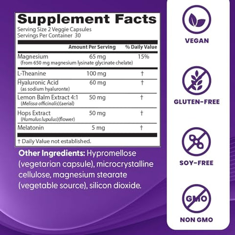Doctor'S Best Doctors Best Womens Beauty Sleep With Magnesium Theanine Melatonin Sleep & Relaxation Support Non-Gmo Gluten Free Soy Free Vegan 60 Veggie Caps