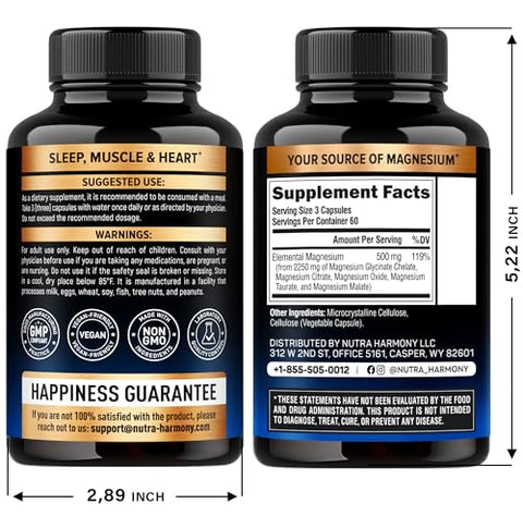Nutraharmony Magnesium Complex & Menopause Supplement