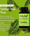 Hum Flatter Me Digestive Enzymes With Probiotics & Prebiotics Fastacting Bloat Relief Digestive Health And Regularity Vegan Formula 60 Servings