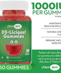 Maxi Health Kosher Vitamin D Gummies 1000 Iu (25 Mcg) Vegan Gluten Supports Bone Teeth Immune Health For Adults & Kids Promotes Calcium Absorption Kosher Gummies For Women & Men