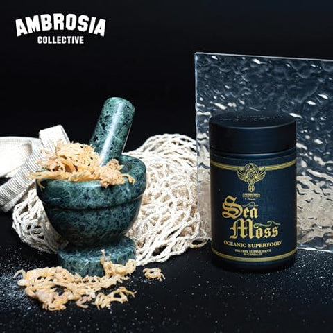 Ambrosia Irish Sea Moss Capsules High Dose 500 mg/Serving Made with Organic Sea Moss Veggie Capsules