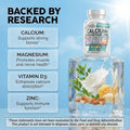 Allin1 Calcium Magnesium Zinc Supplement with Potassium Copper Strontium Silica Vitamin D3 K2 Boron Vitamin B1 B12 Red Clover Herb Alfalfa Basil Pills for Men and Women Clean Nutra Osteo Defend