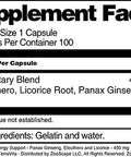 Terravita Energy Support - Panax Ginseng, Eleuthero And Licorice - 450 Mg (100 Capsules, Zin: 517246)