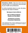 LifeSource Vitamins Ultra AcerolaC Acerola Berry Powder 1500 mg 90 Capsules 500 mg of Vitamin C per Serving