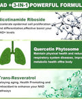 Nicotinamide Riboside, Liposomal Nicotinamide Riboside 900 Mg, Nad+ Supplement With Resveratrol, Nicotinamide Riboside Resveratrol, Supplement Booster Support For Energy, Focus - 80 Capsules
