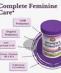 Vitalitown Probiotics For Women, 140 Billion Cfu 20 Strains, Akkermansia Probiotic With Iron, Vitamin C B6 & B12, Digestive Enzymes, Cranberry, D-Mannose, Vaginal Probiotics & Prebiotics, 60 Capsules