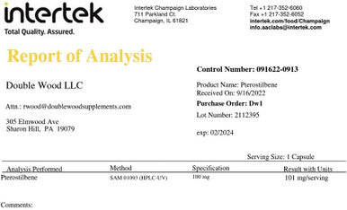 Pterostilbene Supplement 100Mg Capsules (Third Party Tested) 60 Capsules, Superior To Resveratrol, Antioxidant For Longevity Support (Non-Gmo, Gluten Free) By Double Wood