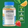 Lifeable Sugar Biotin + Vitamin C Gummies Bundle Great Tasting Vitamin Supplement Gluten Gmo Chewable Gummy