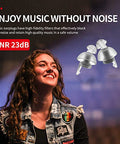 Lysian High Fidelity Ear Plugs For Concert- Ergonomic Fit Reusable Noise Reduction Earplugs For Musicians Motorcycle Music Festival Games Djs Drumline 2 Pairs Pack