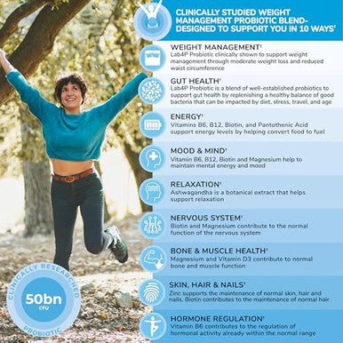 Health & Her Weight Management Probiotics For Women Perimenopause & Menopause Supplement (60 Ct 1 Month)