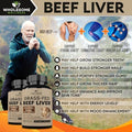 Wholesome Wellness Grass Fed Desiccated Beef Liver Capsules (180 Pills, 750Mg Each) - Natural Iron, Vitamin A, B12 For Energy - Raised Undefatted In Zealand Without Hormones Or Chemicals