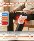 Deity Knee Massager Smart With Heat Vibration 3D Massage Red Light 4-In-1 Cordless Portable Knee Massager With Led Large Screen s For Grandma & Grandpa