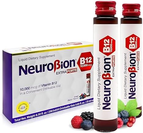 Neurobion Extra Forte B12 10000 mcg Vials Liquid Extreme Powerful 10 Vials per Box