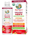 MaryRuth's Multivitamin Liposomal for Men Sugar Free Mens Multivitamin Liquid Vitamins for Men Immune Support Supplement Cognitive Health and Overall Wellness Vegan NonGMO 15.22 Fl Oz