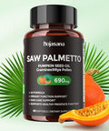 Hojasana 6-In-1 Saw Palmetto Prostate Health Supplement For Men Over 40 320Mg Pharmaceutical Grade With Graminex Pumpkin Seed Oil Nettle Natural Urinary Tract & Hair Health Support 60 Softgels