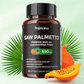 Hojasana 6-In-1 Saw Palmetto Prostate Health Supplement For Men Over 40 320Mg Pharmaceutical Grade With Graminex Pumpkin Seed Oil Nettle Natural Urinary Tract & Hair Health Support 60 Softgels