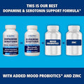 Dr. Maxwell Serotonin And Dopamine Supplements With Mood Probiotic 5In1 Support For (1) Dopamine (2) Serotonin (3) Mood (4) Relaxation (5) Focus & Brain 60 Capsules