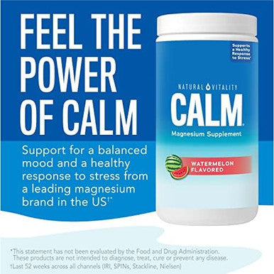 Natural Vitality Calm Magnesium Supplement Anti Stress Drink Mix Powder Gluten Free Vegan and Non GMO 16 oz Non GMO Vegan and Gluten Free Formula 16oz