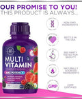Multivitamin For Women Men & Kids Liquid Multivitamin & Multimineral, Vegan, Sugar Free, Vitamins A, C, D3, E, B6, B12 & Zinc, Womens Multivitamin & Adult Immune Support, Berry Flavor - 15 Fl Oz