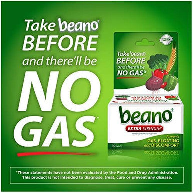Beano Ultra 800 Gas Prevention And Digestive Enzyme Supplement 30 Ct 4 Pack
