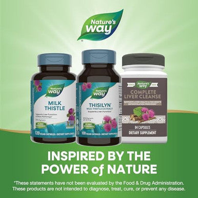 Nature'S Way Thisilyn With Standardized Milk Thistle Extract, Supports Liver Function, Silymarin, Vegan, 100 Capsules (Packaging May Vary)