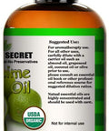 Mayans Secret USDA Certified Organic Key Lime Essential Oil for Diffuser & Reed Diffusers (100% PURE & NATURAL - UNDILUTED) Therapeutic Grade - Huge 1oz Bottle - Perfect for Aromatherapy, Relaxation,