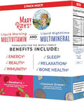 MARYRUTH'S Organics Liquid Morning Multivitamin and Liquid Nighttime Multimineral Bundle Vegan Vitamin C Vitamin D B Complex Magnesium Energy Beauty Sleep Support NO Melatonin 32 Fl Oz Each