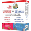 MARYRUTH'S Organics Liquid Morning Multivitamin and Liquid Nighttime Multimineral Bundle Vegan Vitamin C Vitamin D B Complex Magnesium Energy Beauty Sleep Support NO Melatonin 32 Fl Oz Each