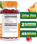Lifeable Collagen Peptides Gummies 100Mg With Vitamin C Great Tasting Collagen Supplements Vegetarian Hair Skin And Nails Gummies Collagen Gummies For Adults Men Women 90 Gummies
