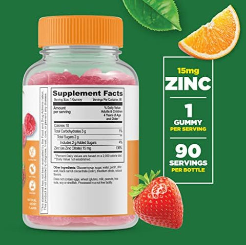 Lifeable Zinc Kids + B Complex Kids Gummies Bundle Great Tasting Vitamin Supplement Gluten Gmo Chewable Gummy