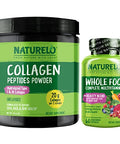 Naturelo Whole Food Beauty Multivitamin 60 Count Collagen Peptide Powder 45 Servings