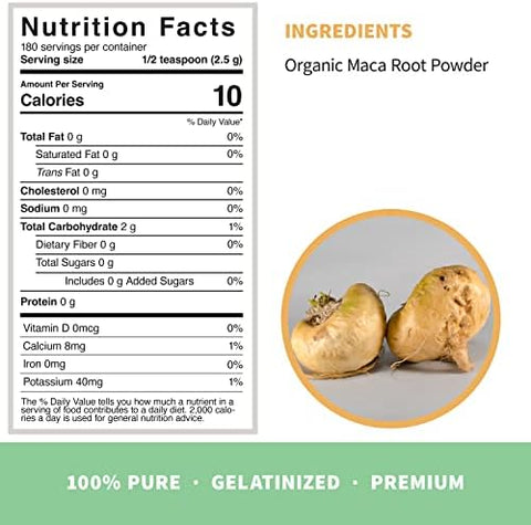 Sprout Living Organic Gelatinized Maca Root Powder Superfood Adaptogen 1 Lb