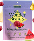 Plant People Wonderbeauty Hair Skin & Nails Rejuvenation Gummies With Tremella Mushroom Collagen Peptides Keratin & Biotin Watermelon Flavor 60 Gummies
