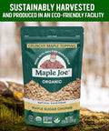 Maple Joe Organic Maple Sugar Sprinkles, Maple Flakes Made With Canadian 100% Pure Maple Syrup. Delicious With Coffee, Ice Cream, Yogurt & More Maple Sugar Granulated Chips Maple Chunks 7.8 oz