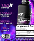 Efx Sports Krealkalyn Efxph Correct Creatine Monohydrate Pill Supplementstrength Muscle Growth and Performance120 Servings 240 Capsules