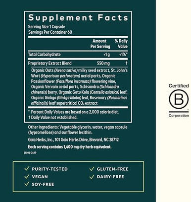 Gaia Herbs Emotional Balance Stress Support Supplement To Help The Body Cope With Stress With St. John'S Wort Passionflower Vervain And Oats 60 Vegan Liquid Phytocapsules (20Day Supply)
