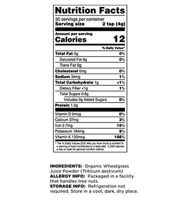 Terrasoul Superfoods Organic Wheat Grass Juice Powder 10 Oz (2 Pack) - Grown in Utah Made from Concentrated Juice Superior to Wheatgrass