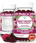 Lunakai Usa Made Beet Root Gummies With Antioxidant Blend - Delicious Non-Gmo Beet Chews 60Ct