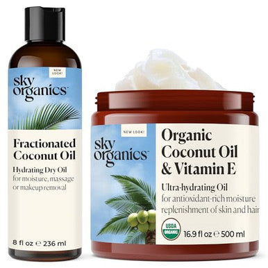 Sky Organics Coconut Oil And Vitamin E & Fractionated Coconut Oil