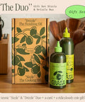 Graza Olive Oil Gift Set - The Duo Gift Set with Sizzle & Drizzle Extra Virgin Olive Oils in a Ready to Gift Box - High Polyphenol - Gift Basket Items for Holidays, Birthdays & Thank You