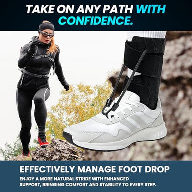 Welnove Afo Foot Drop Brace Adjustable Drop Foot Braces For Men & Women Soft And Comfortable Ankle Support For Walking Fits Left Or Right Foot Improves Gait & Stability