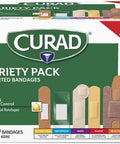 Curad Assorted Bandages Variety Pack 300 Pieces Including Antibacterial Heavy Duty Fabric and Waterproof Bandages