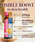 AFC Japan Tsubaki Ageless Beauty Collagen Drink from Japan with 10,000mg Marine Collagen Peptides + 500mg Royal Jelly + Hyaluronic + Vitamin Bs & C for Skin Revitalization (1.69fl.ozx10sx3)