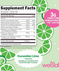 Wellah Creatine Electrolytes Powder (Cucumber Lime) 30 Servings - Hydration Drink Mix With 3G Of Creatine Monohydrate