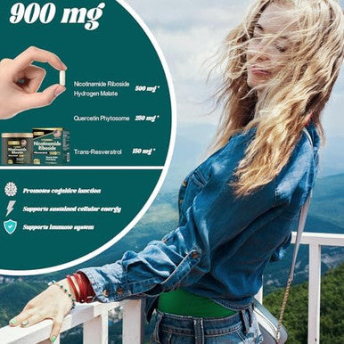 Nad+ Supplement - Liposomal Nicotinamide Riboside, Resveratrol, Quercetin High Purity Nad Supplement For Anti-Aging, Energy, Focus - 80 Capsules (40 Serving)