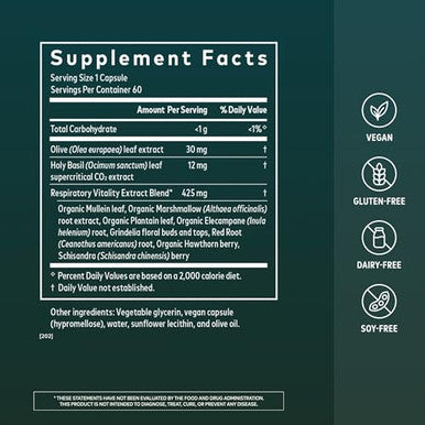 Gaia Herbs Mighty Lungs 60 Servings