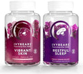 IvyBears Vibrant Skin and Restful Sleep Gummies Hyaluronic Acid Collagen Melatonin LTheanine and Lemon Balm Vegan Beauty and Sleep Support 2Pack Bundle