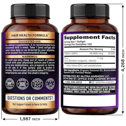 Nutraharmony Menopause Supplement & Biotin With Silicon Softgels